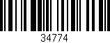 Código de barras (EAN, GTIN, SKU, ISBN): '34774'