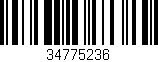 Código de barras (EAN, GTIN, SKU, ISBN): '34775236'