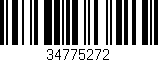 Código de barras (EAN, GTIN, SKU, ISBN): '34775272'