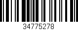 Código de barras (EAN, GTIN, SKU, ISBN): '34775278'