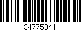 Código de barras (EAN, GTIN, SKU, ISBN): '34775341'