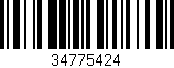 Código de barras (EAN, GTIN, SKU, ISBN): '34775424'
