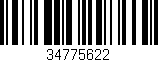 Código de barras (EAN, GTIN, SKU, ISBN): '34775622'