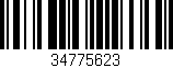 Código de barras (EAN, GTIN, SKU, ISBN): '34775623'