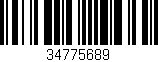 Código de barras (EAN, GTIN, SKU, ISBN): '34775689'