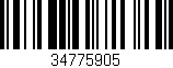 Código de barras (EAN, GTIN, SKU, ISBN): '34775905'