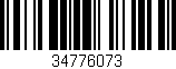 Código de barras (EAN, GTIN, SKU, ISBN): '34776073'