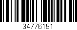 Código de barras (EAN, GTIN, SKU, ISBN): '34776191'