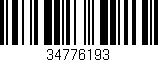 Código de barras (EAN, GTIN, SKU, ISBN): '34776193'