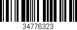 Código de barras (EAN, GTIN, SKU, ISBN): '34776323'