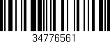 Código de barras (EAN, GTIN, SKU, ISBN): '34776561'