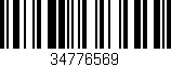 Código de barras (EAN, GTIN, SKU, ISBN): '34776569'