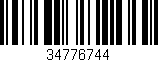 Código de barras (EAN, GTIN, SKU, ISBN): '34776744'