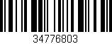 Código de barras (EAN, GTIN, SKU, ISBN): '34776803'