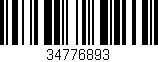 Código de barras (EAN, GTIN, SKU, ISBN): '34776893'