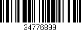 Código de barras (EAN, GTIN, SKU, ISBN): '34776899'