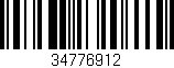 Código de barras (EAN, GTIN, SKU, ISBN): '34776912'