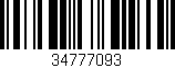 Código de barras (EAN, GTIN, SKU, ISBN): '34777093'