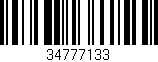 Código de barras (EAN, GTIN, SKU, ISBN): '34777133'