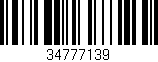 Código de barras (EAN, GTIN, SKU, ISBN): '34777139'