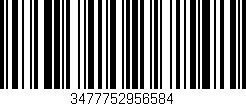 Código de barras (EAN, GTIN, SKU, ISBN): '3477752956584'