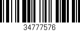 Código de barras (EAN, GTIN, SKU, ISBN): '34777576'
