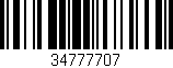 Código de barras (EAN, GTIN, SKU, ISBN): '34777707'