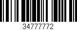 Código de barras (EAN, GTIN, SKU, ISBN): '34777772'