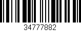 Código de barras (EAN, GTIN, SKU, ISBN): '34777882'
