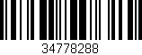 Código de barras (EAN, GTIN, SKU, ISBN): '34778288'