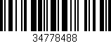 Código de barras (EAN, GTIN, SKU, ISBN): '34778488'