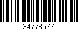 Código de barras (EAN, GTIN, SKU, ISBN): '34778577'