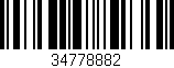 Código de barras (EAN, GTIN, SKU, ISBN): '34778882'