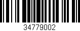 Código de barras (EAN, GTIN, SKU, ISBN): '34779002'