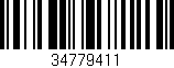 Código de barras (EAN, GTIN, SKU, ISBN): '34779411'