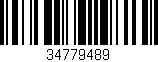 Código de barras (EAN, GTIN, SKU, ISBN): '34779489'