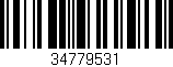 Código de barras (EAN, GTIN, SKU, ISBN): '34779531'