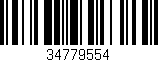 Código de barras (EAN, GTIN, SKU, ISBN): '34779554'