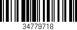 Código de barras (EAN, GTIN, SKU, ISBN): '34779718'