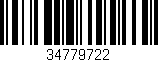 Código de barras (EAN, GTIN, SKU, ISBN): '34779722'