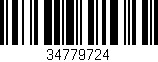 Código de barras (EAN, GTIN, SKU, ISBN): '34779724'