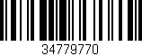 Código de barras (EAN, GTIN, SKU, ISBN): '34779770'