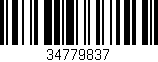 Código de barras (EAN, GTIN, SKU, ISBN): '34779837'