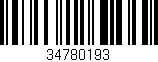 Código de barras (EAN, GTIN, SKU, ISBN): '34780193'