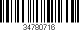Código de barras (EAN, GTIN, SKU, ISBN): '34780716'