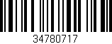 Código de barras (EAN, GTIN, SKU, ISBN): '34780717'