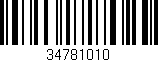 Código de barras (EAN, GTIN, SKU, ISBN): '34781010'