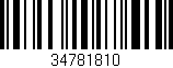 Código de barras (EAN, GTIN, SKU, ISBN): '34781810'