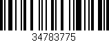 Código de barras (EAN, GTIN, SKU, ISBN): '34783775'