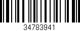 Código de barras (EAN, GTIN, SKU, ISBN): '34783941'
